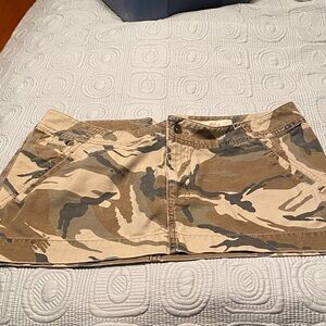 Mossimo Supply Co. Camo Mini Skirt in Tan & Olive